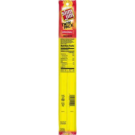 Slim Jim Twin Pack Original Flavored Smoked Meat Snack Sticks 1.94 oz., PK144 2620011910